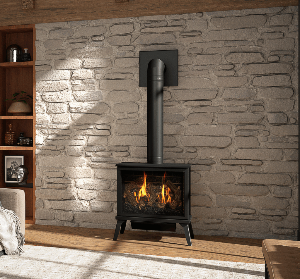 Free Standing Gas Fireplace