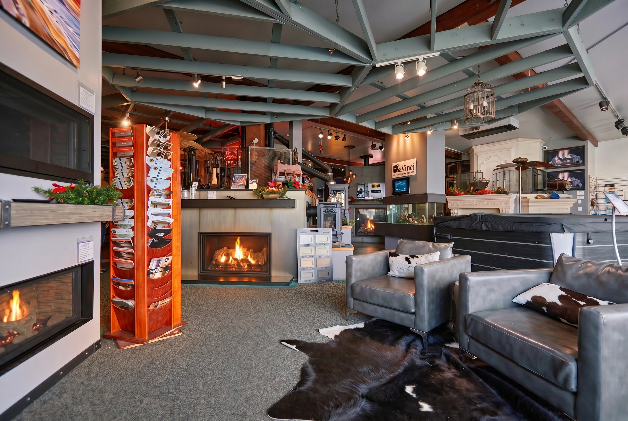 Luxury fireplace showroom